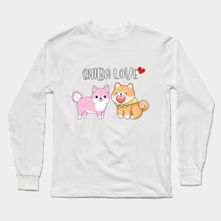 SHIBA LOVE - Valentines Day Long Sleeve T-Shirt